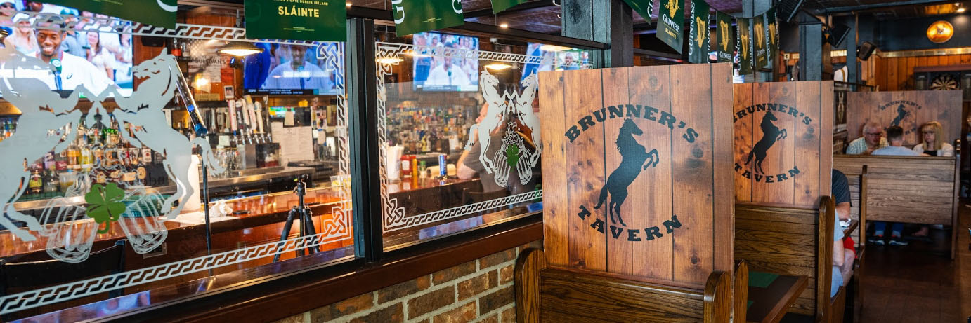 Interior of Brunner's Tavern, the bar area