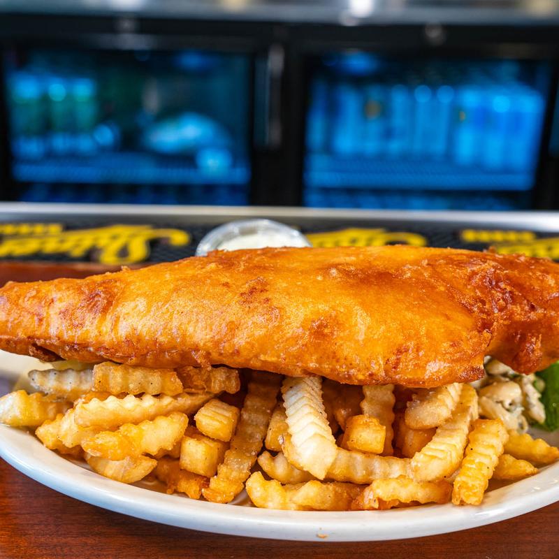 Friday Fish Fry, beer-battered haddock at Brunner's Tavern