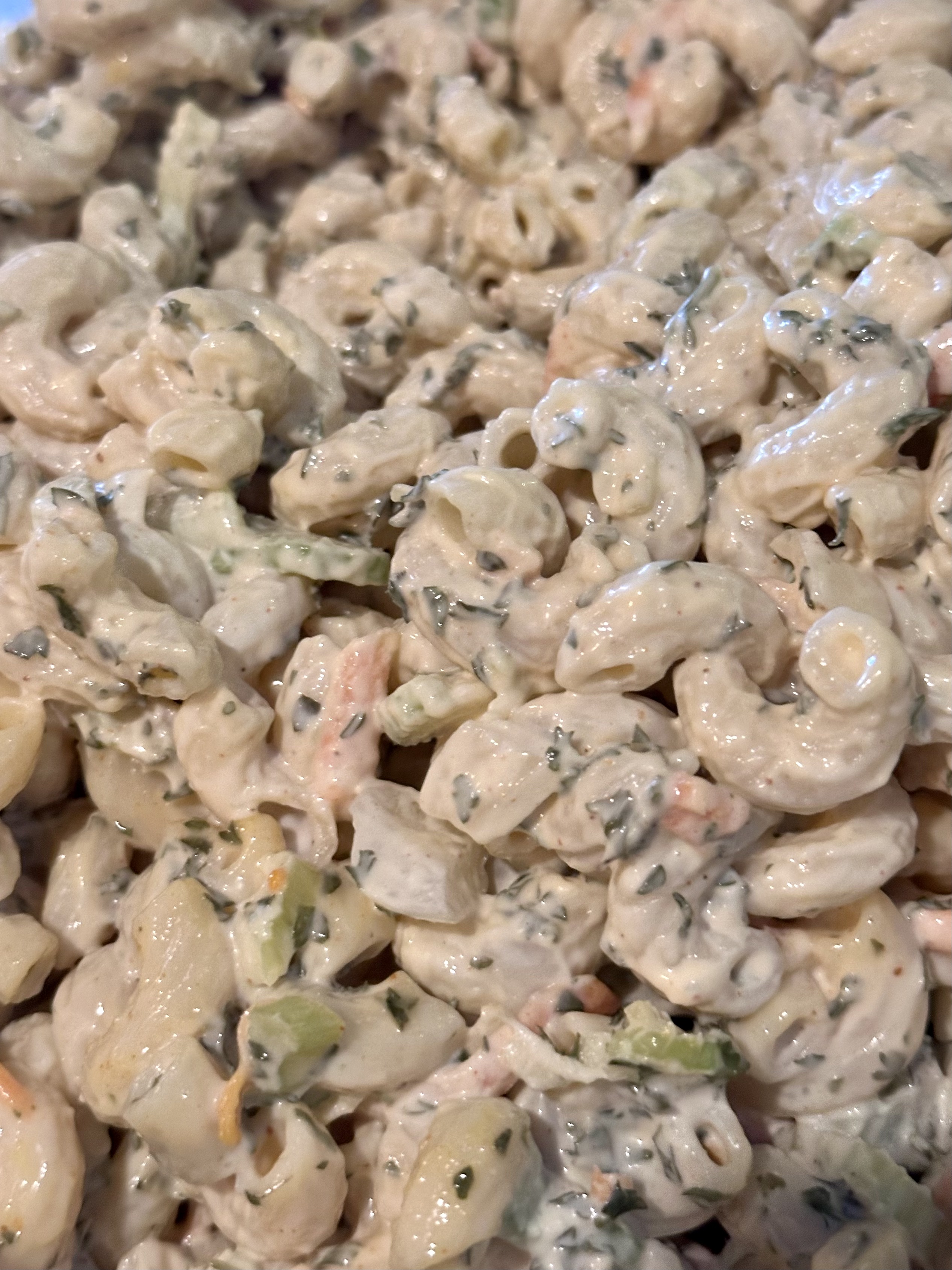 Homemade macaroni salad at Brunner's Tavern, sold by the quart
